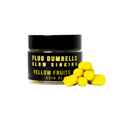 HOOKBAIT FLUO DUMBELLS 7X11 mm. YELLOW