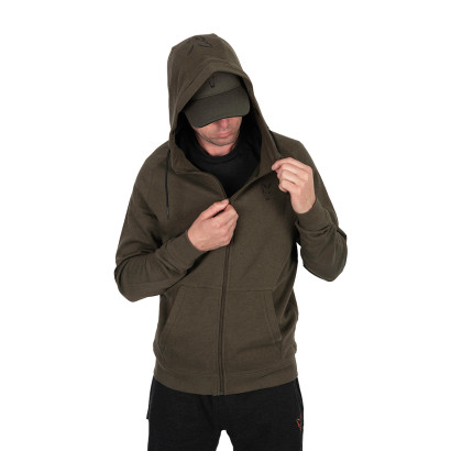 FOX COLLECTION LW HOODY GREEN & BLACK