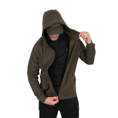 FOX COLLECTION LW HOODY GREEN & BLACK