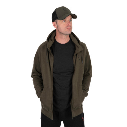 FOX COLLECTION LW HOODY GREEN & BLACK