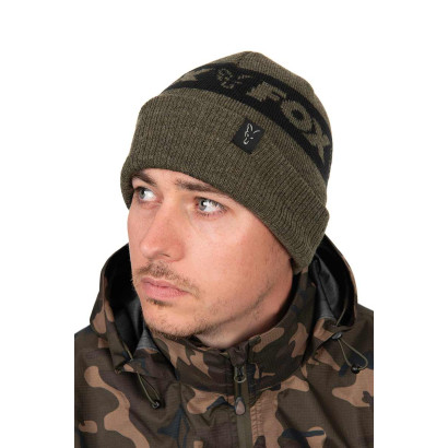 FOX COLLECTION BEANIE HAT - GREEN & BLACK